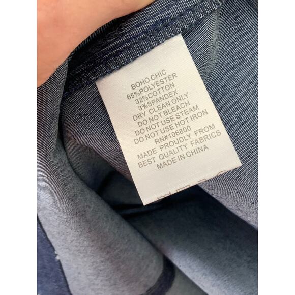 Boho Chic Cambray Dress NWT size large - Picture 6 of 6